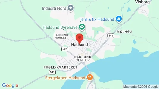 Butikslokaler til leje i Hadsund - Foto fra Google Street View