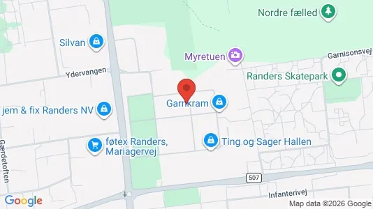 Kontorlokaler til leje i Randers NØ - Foto fra Google Street View