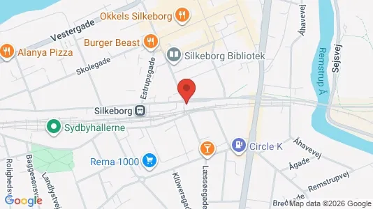 Kontorlokaler til leje i Silkeborg - kort over placeringen