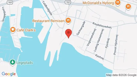 Kontorlokaler til leje i Nyborg - Foto fra Google Street View