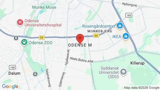 Kontorlokaler til leje i Odense M - kort over placeringen