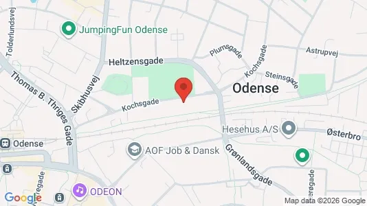 Kontorlokaler til leje i Odense C - kort over placeringen
