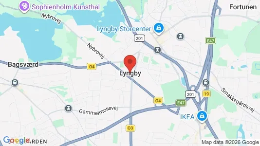 Kontorlokaler til leje i Kongens Lyngby - kort over placeringen