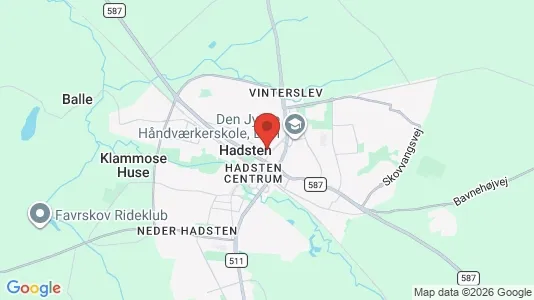 Butikslokaler til leje i Hadsten - Foto fra Google Street View