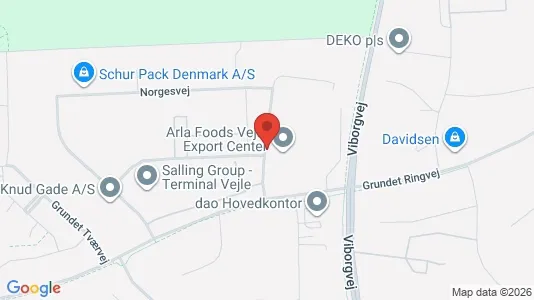 Kontorlokaler til leje i Vejle Centrum - kort over placeringen