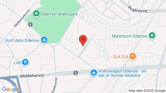 Kontorlokaler til leje i Odense V - Foto fra Google Street View
