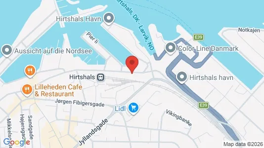 Kontorlokaler til leje i Hirtshals - kort over placeringen