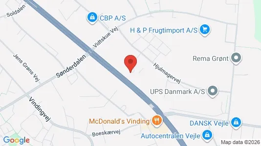 Kontorlokaler til leje i Vejle Centrum - Foto fra Google Street View