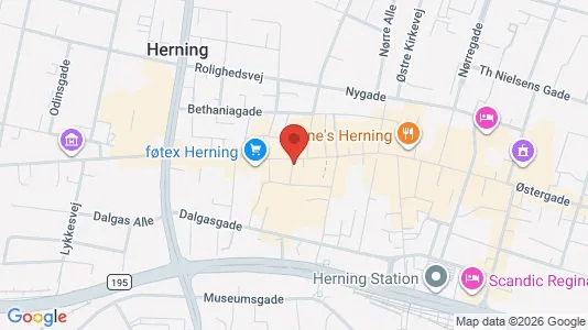 Kontorlokaler til leje i Herning - kort over placeringen
