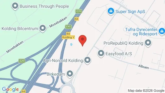 Kontorlokaler til leje i Kolding - kort over placeringen