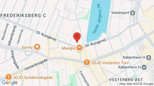 Kontorlokaler til leje i Frederiksberg C - kort over placeringen