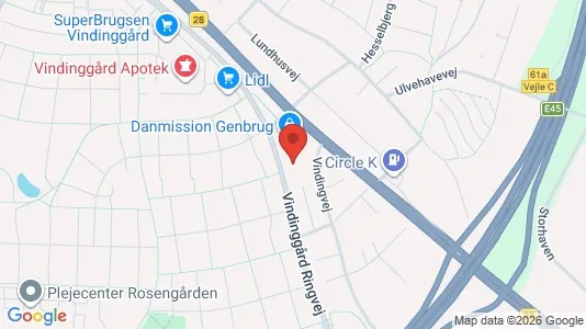 Kontorlokaler til leje i Vejle Centrum - Foto fra Google Street View