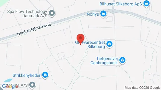 Kontorlokaler til leje i Silkeborg - kort over placeringen