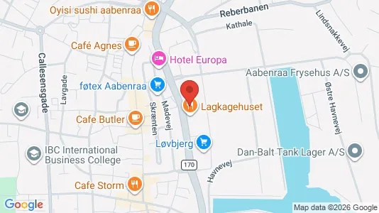 Kontorlokaler til salg i Aabenraa - kort over placeringen