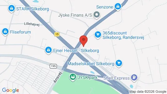 Kontorlokaler til leje i Silkeborg - Foto fra Google Street View