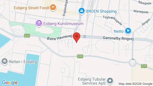 Kontorlokaler til leje i Esbjerg Centrum - Foto fra Google Street View