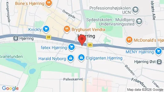 Kontorlokaler til leje i Hjørring - Foto fra Google Street View