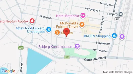 Kontorlokaler til leje i Esbjerg Centrum - Foto fra Google Street View