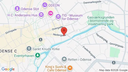Kontorlokaler til leje i Odense C - kort over placeringen