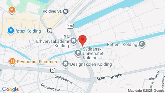 Kontorlokaler til leje i Kolding - kort over placeringen