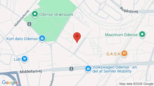 Kontorlokaler til leje i Odense V - Foto fra Google Street View