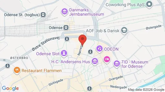 Kontorlokaler til leje i Odense C - kort over placeringen