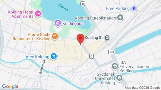 Kontorlokaler til leje i Kolding - kort over placeringen