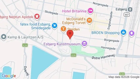 Kontorlokaler til leje i Esbjerg Centrum - Foto fra Google Street View
