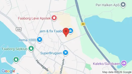 Kontorlokaler til leje i Faaborg - kort over placeringen