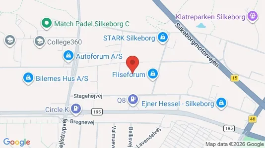 Kontorlokaler til leje i Silkeborg - Foto fra Google Street View