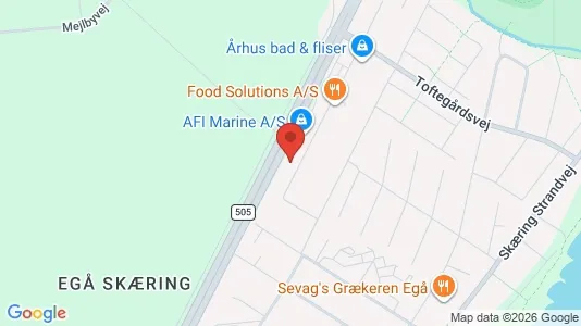 Kontorlokaler til leje i Egå - Foto fra Google Street View