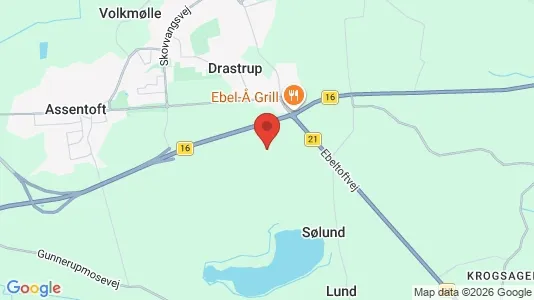 Kontorlokaler til leje i Randers SØ - kort over placeringen