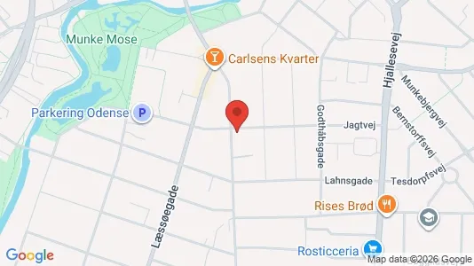 Kontorlokaler til salg i Odense C - kort over placeringen