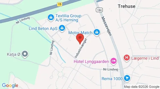 Kontorlokaler til leje i Herning - kort over placeringen