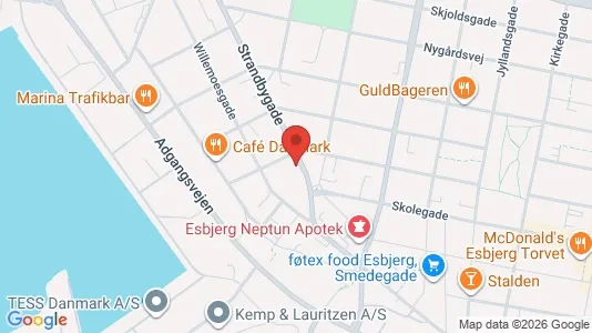 Kontorlokaler til leje i Esbjerg Centrum - Foto fra Google Street View