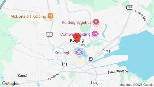 Kontorlokaler til leje i Kolding - kort over placeringen