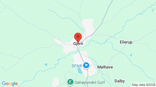 Kontorlokaler til leje i Gjern - kort over placeringen