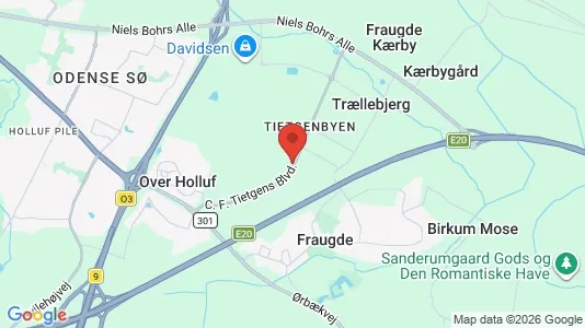 Kontorlokaler til leje i Odense SØ - kort over placeringen