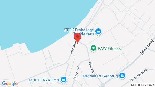 Kontorlokaler til leje i Middelfart - kort over placeringen