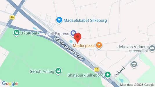 Kontorlokaler til leje i Silkeborg - kort over placeringen