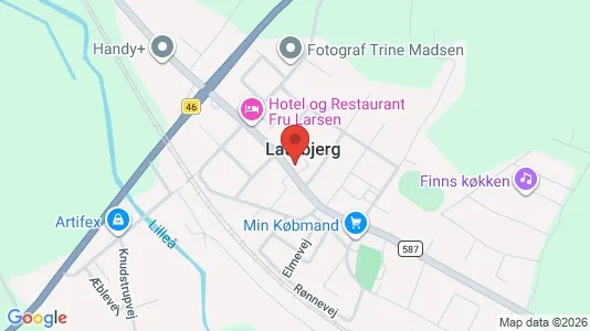 Kontorlokaler til leje i Langå - kort over placeringen
