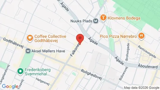 Kontorlokaler til leje i Frederiksberg - kort over placeringen