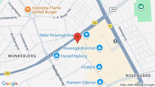 Kontorlokaler til leje i Odense M - kort over placeringen