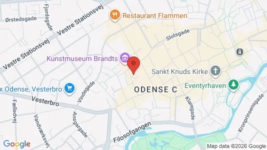 Kontorlokaler til leje i Odense C - kort over placeringen