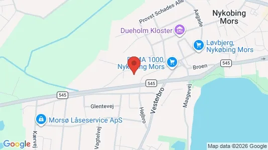 Kontorlokaler til leje i Nykøbing Mors - kort over placeringen