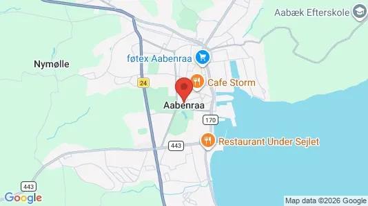 Kontorlokaler til leje i Aabenraa - kort over placeringen