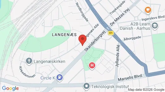 Kontorlokaler til leje i Århus C - kort over placeringen