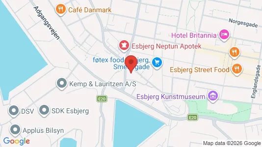 Kontorlokaler til leje i Esbjerg Centrum - Foto fra Google Street View