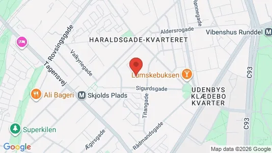 Kontorlokaler til leje i Nørrebro - kort over placeringen