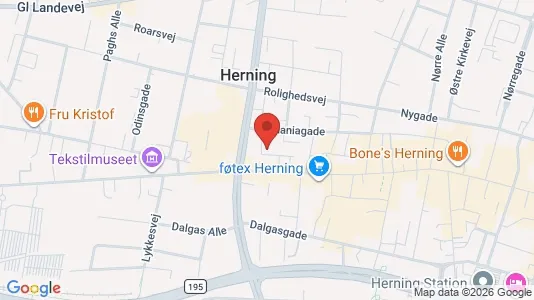Kontorlokaler til leje i Herning - kort over placeringen